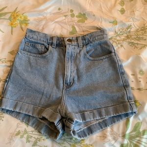 American apparel denim shorts